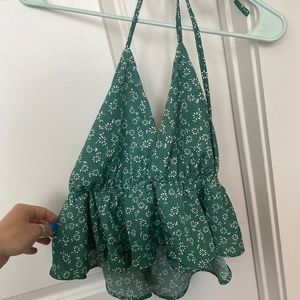 floral tie back halter top